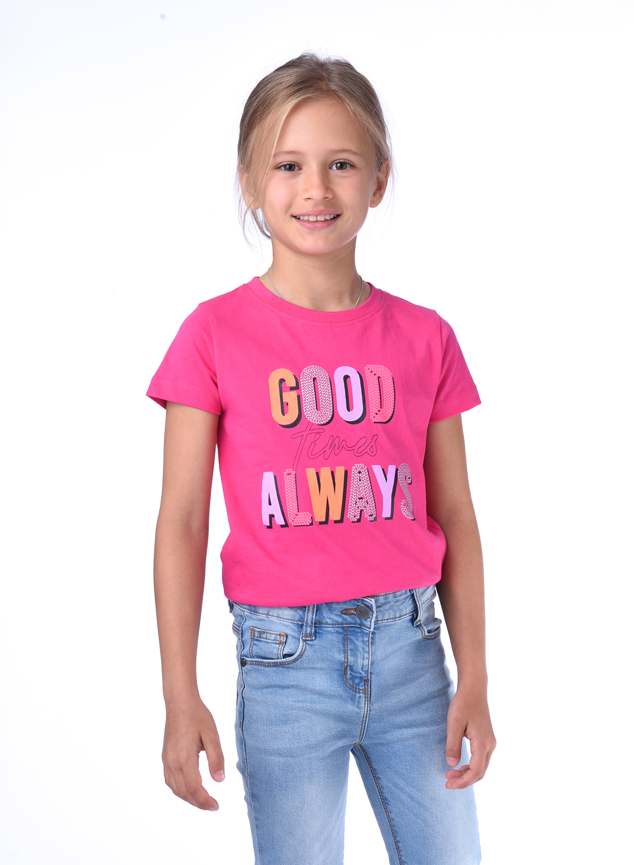 Victor and jane Girls' Good Always T-shirt - Pink