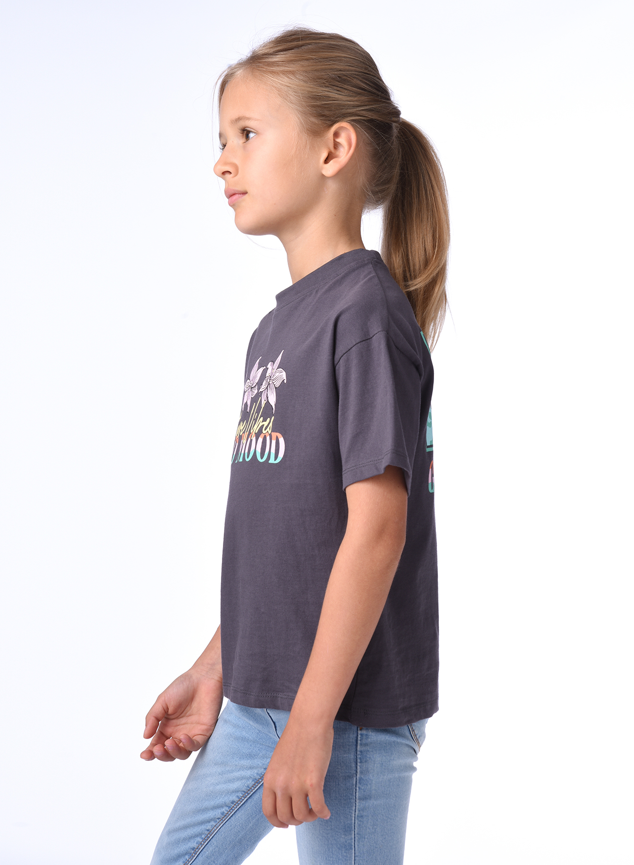 Victor and jane Girls' T-shirt - Grey