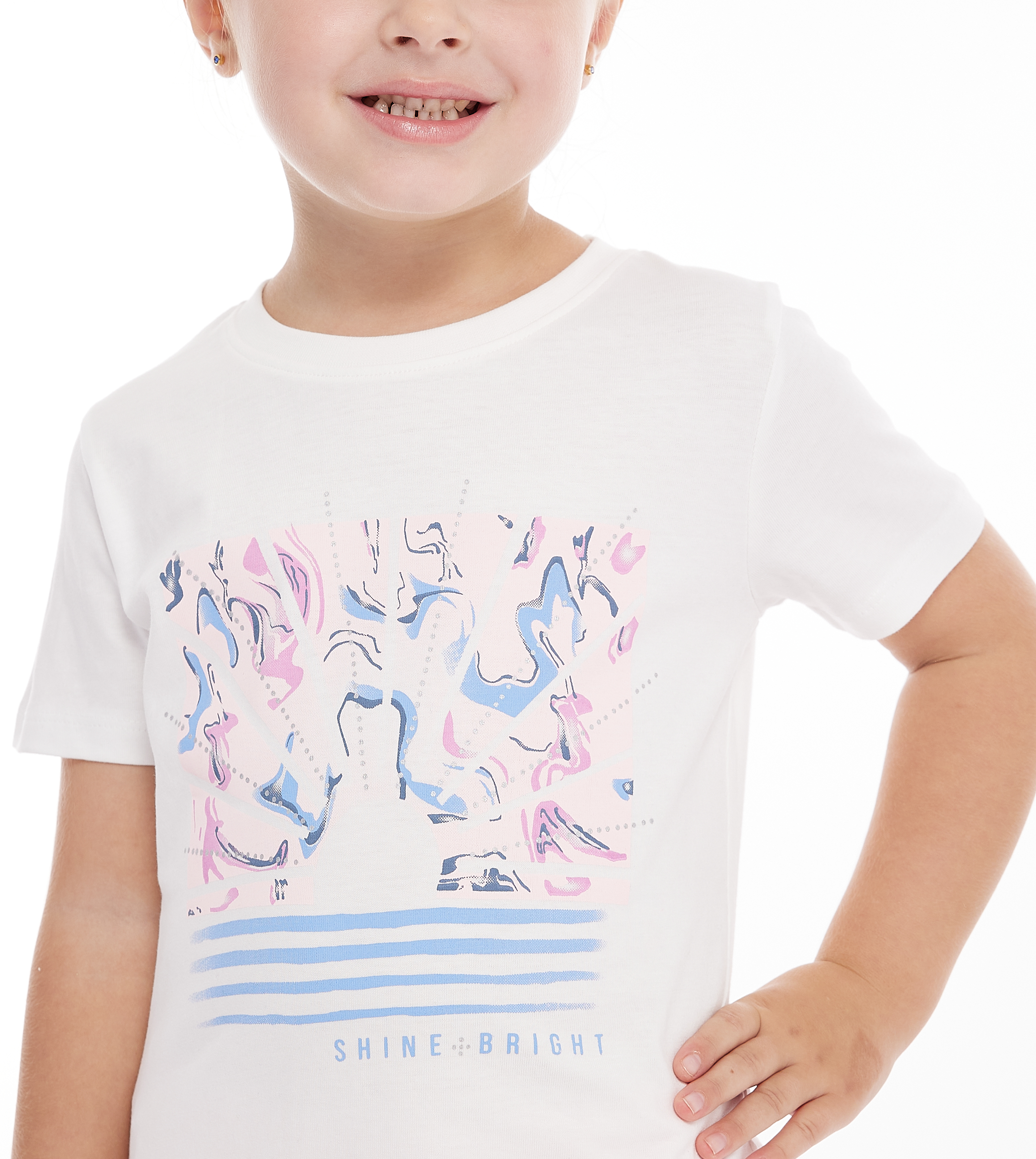 Victor and jane Girls T-shirt - Offwhite
