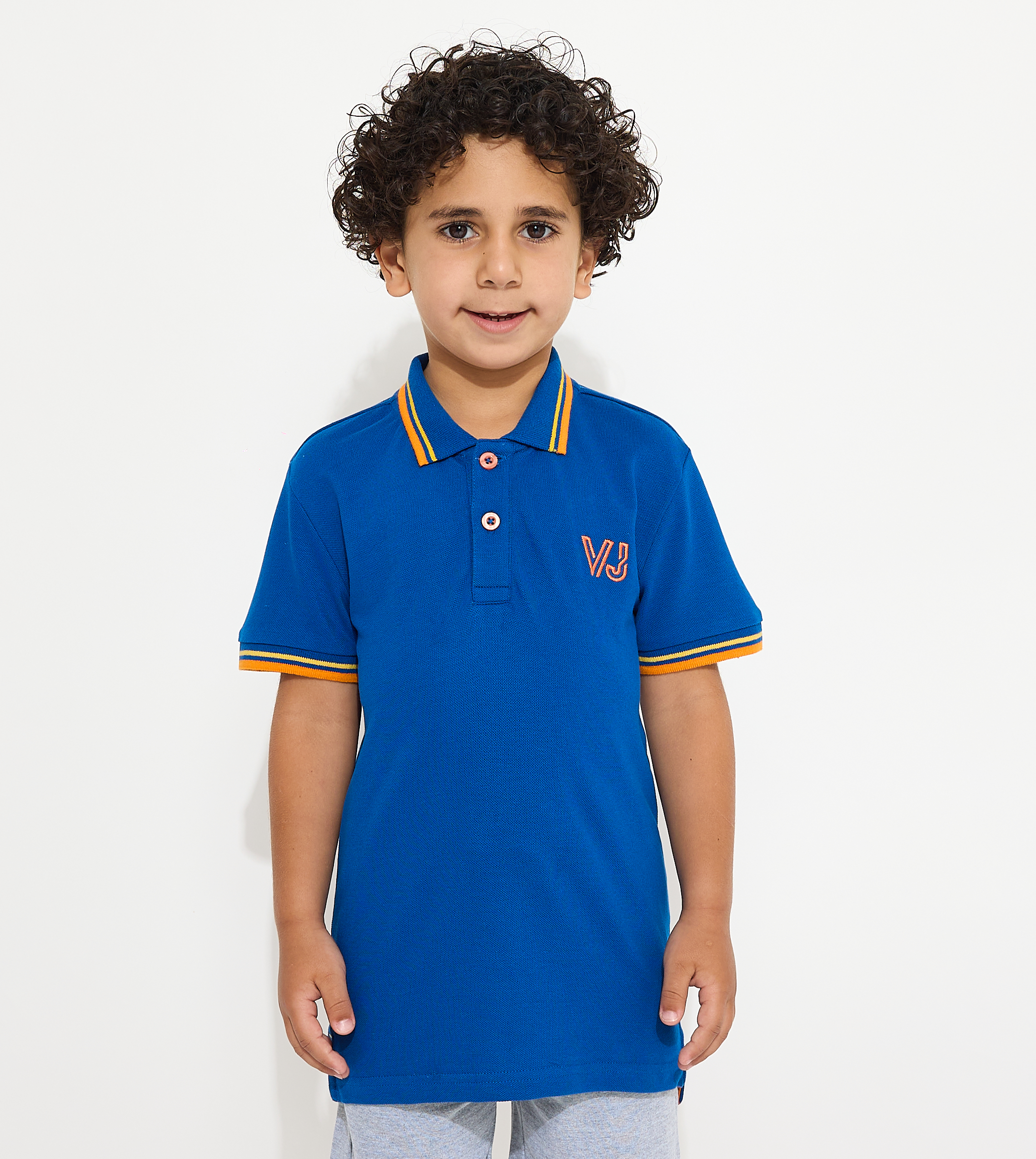 Junior Boys Solid -Polo T-shirt - Royal Blue