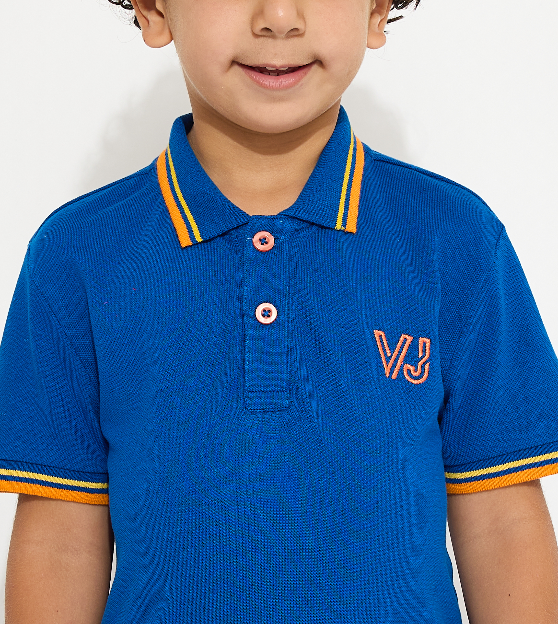 Junior Boys Solid -Polo T-shirt - Royal Blue